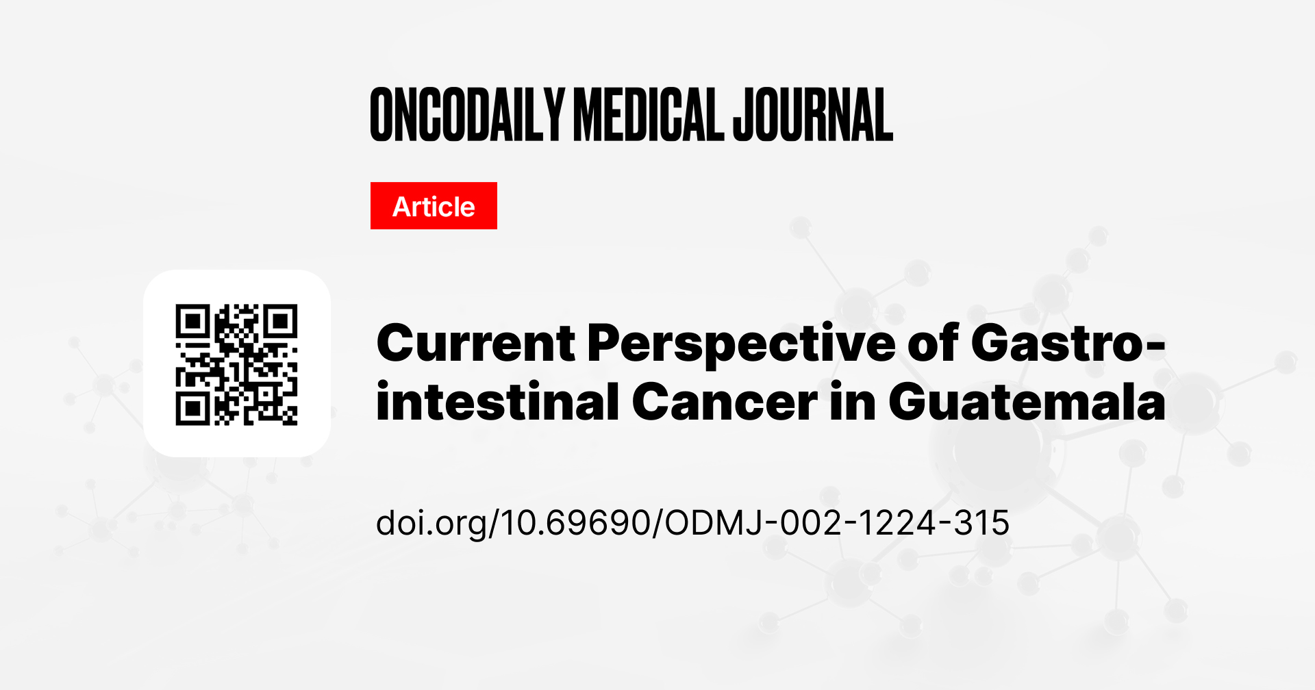 GI Cancer in Guatemala: Risks, Care Gaps, and Priorities